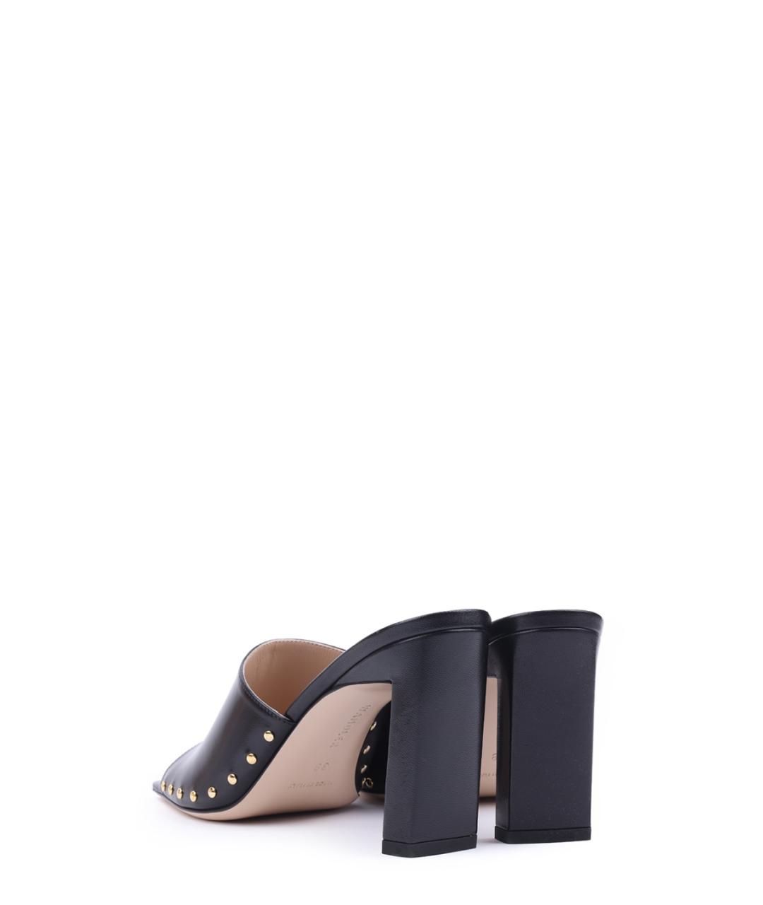 WANDLER Черные кожаные мюли, фото 3
