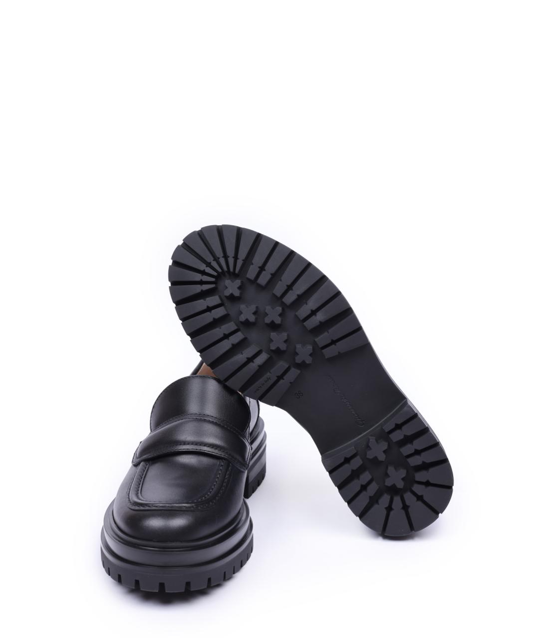 GIANVITO ROSSI Черные кожаные лоферы, фото 6