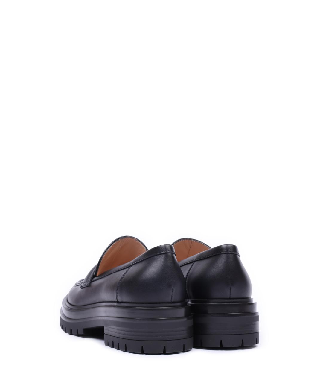 GIANVITO ROSSI Черные кожаные лоферы, фото 4