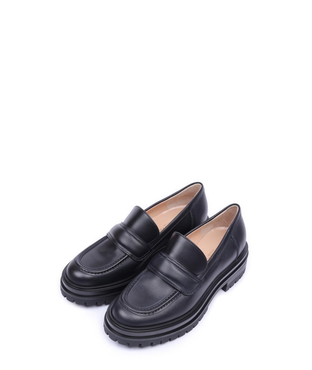 GIANVITO ROSSI Черные кожаные лоферы, фото 3