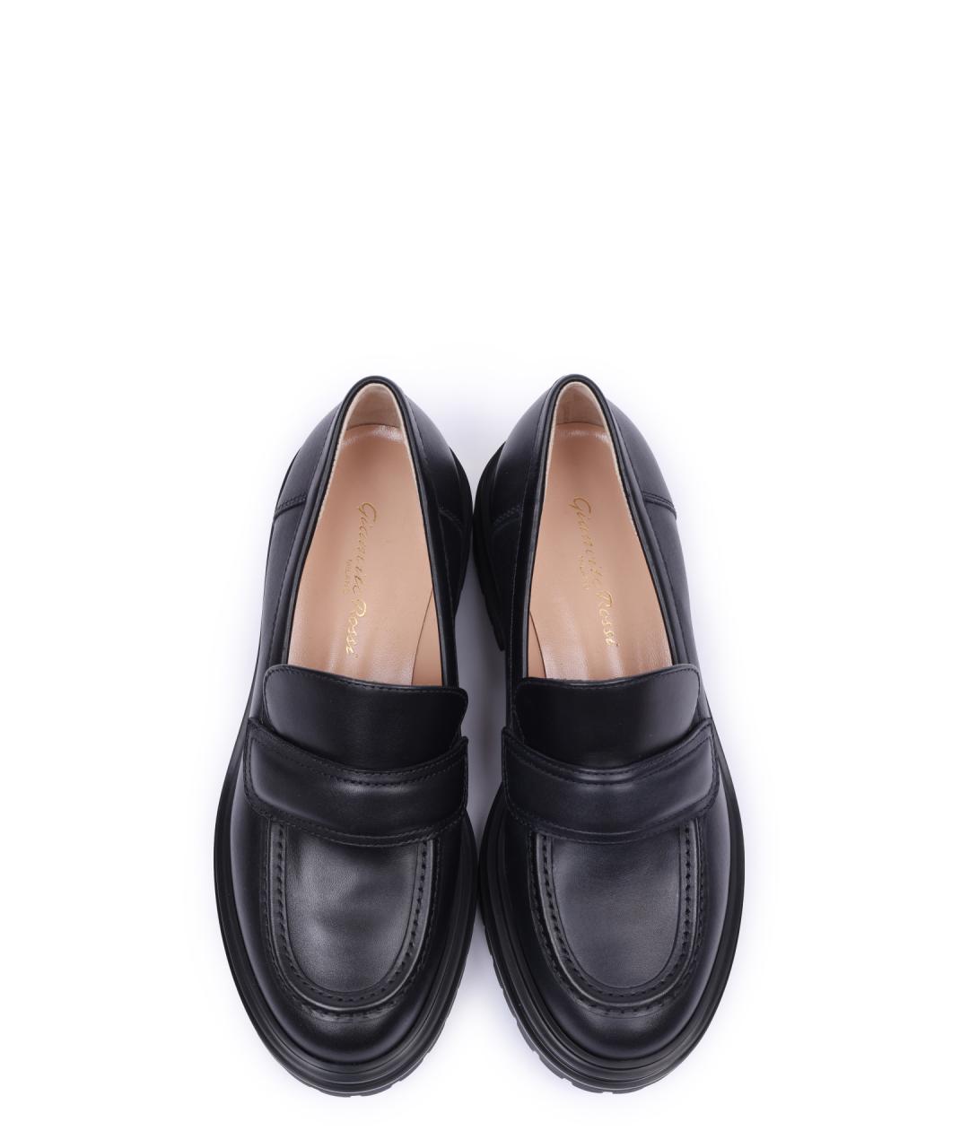 GIANVITO ROSSI Черные кожаные лоферы, фото 5