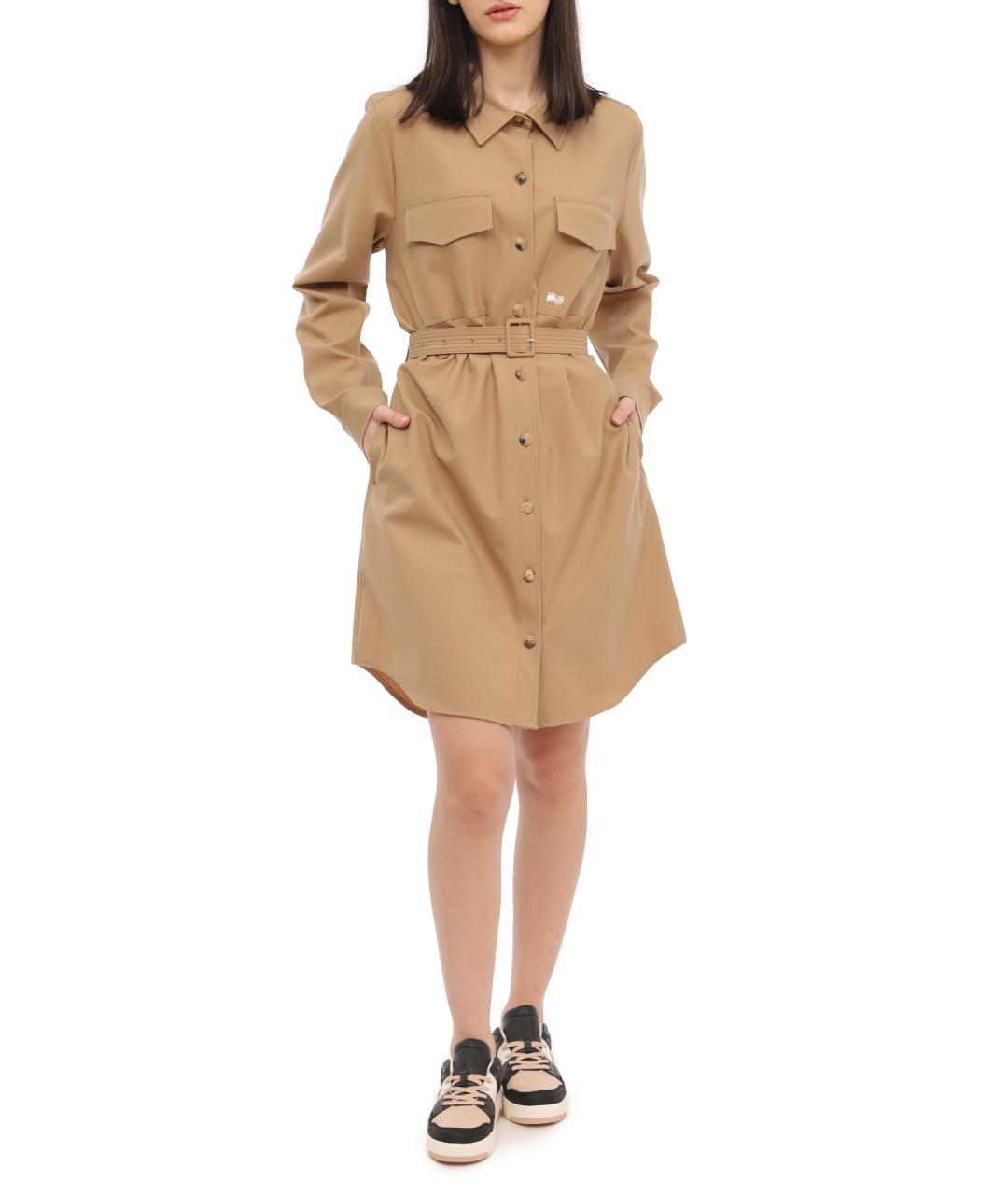 TOMMY HILFIGER Бежевое повседневное платье, фото 1