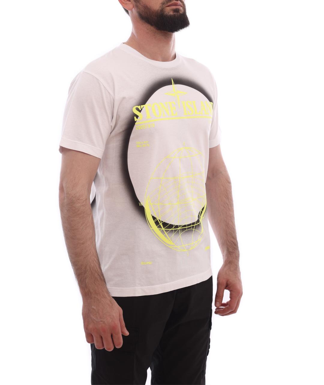 STONE ISLAND Мульти хлопковая футболка, фото 4