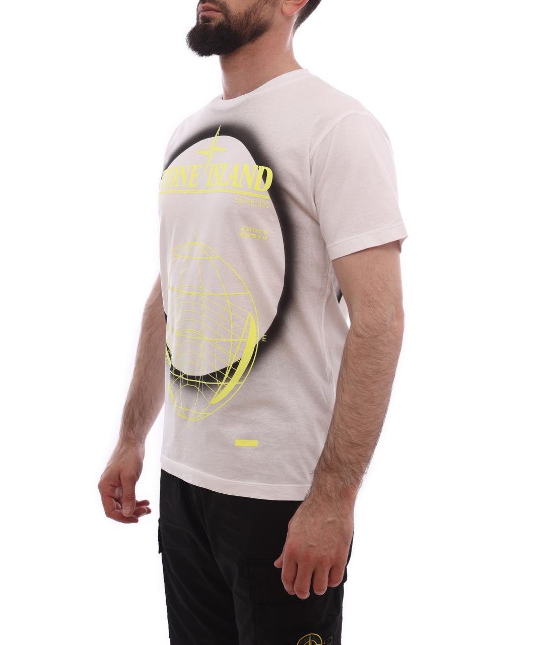 STONE ISLAND Мульти хлопковая футболка, фото 2