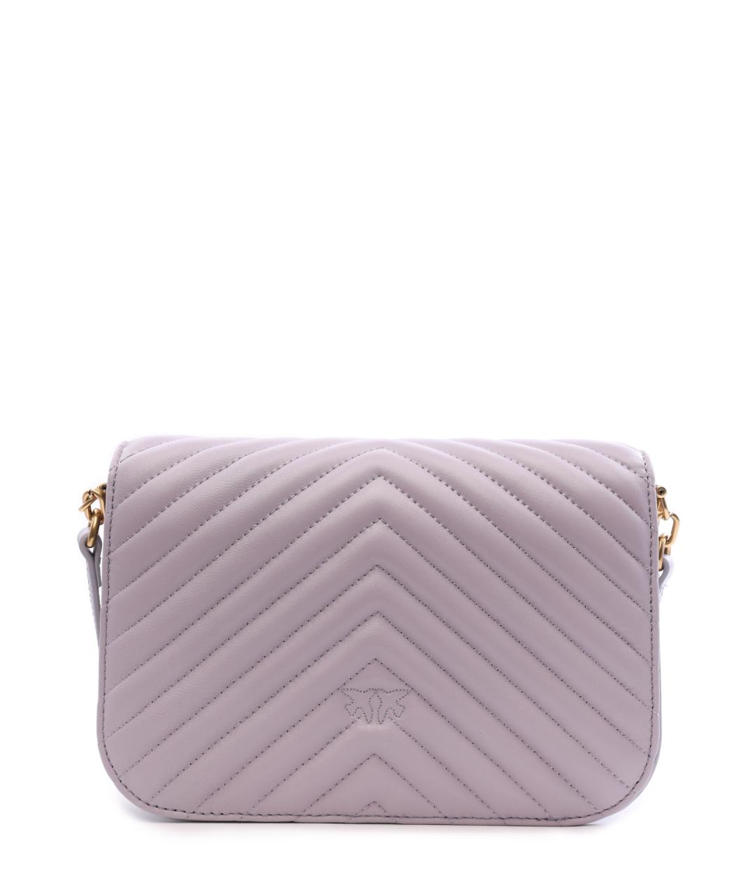 PINKO Фиолетовая кожаная сумка через плечо, фото 4