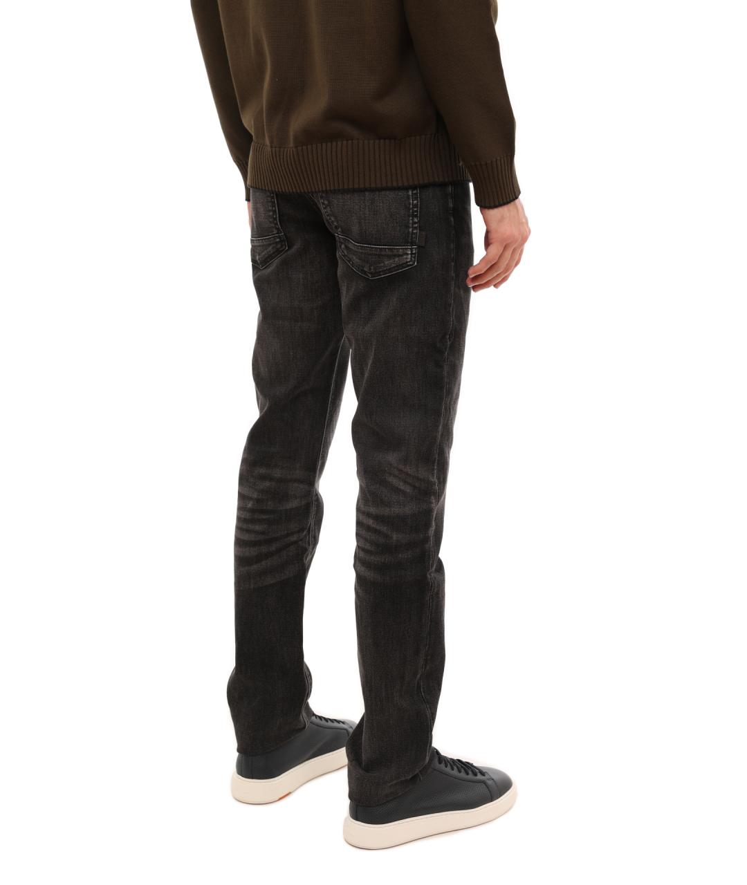 HUGO BOSS Серые хлопковые прямые джинсы, фото 4