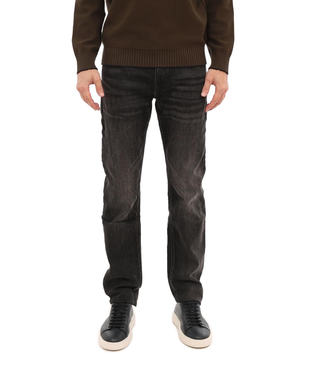 HUGO BOSS Серые хлопковые прямые джинсы, фото 1