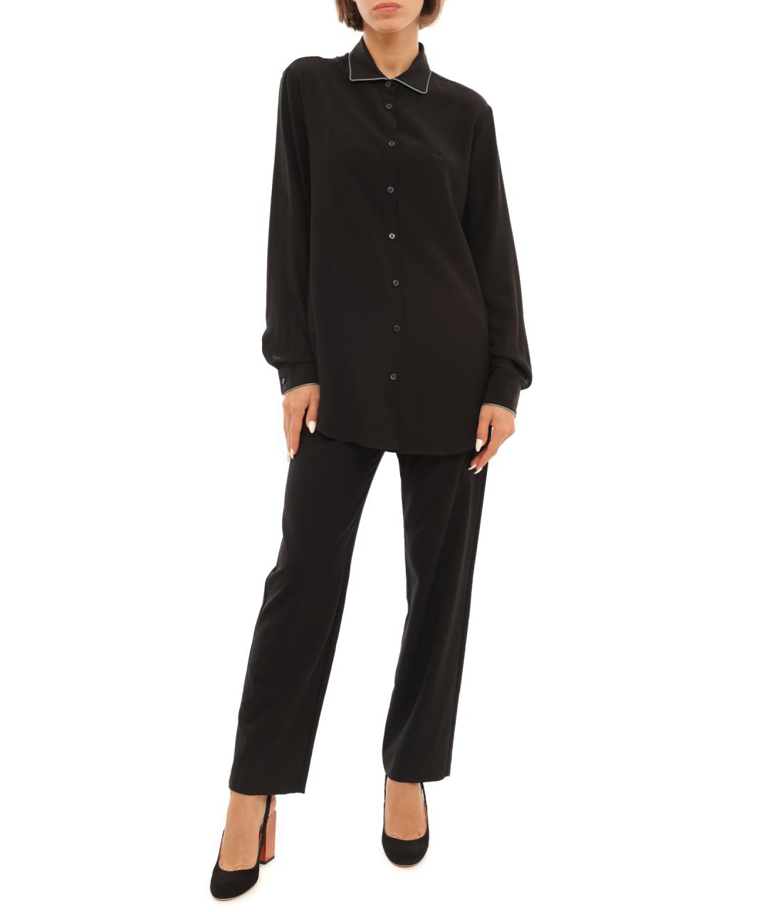 ETRO Черная шелковая рубашка, фото 2