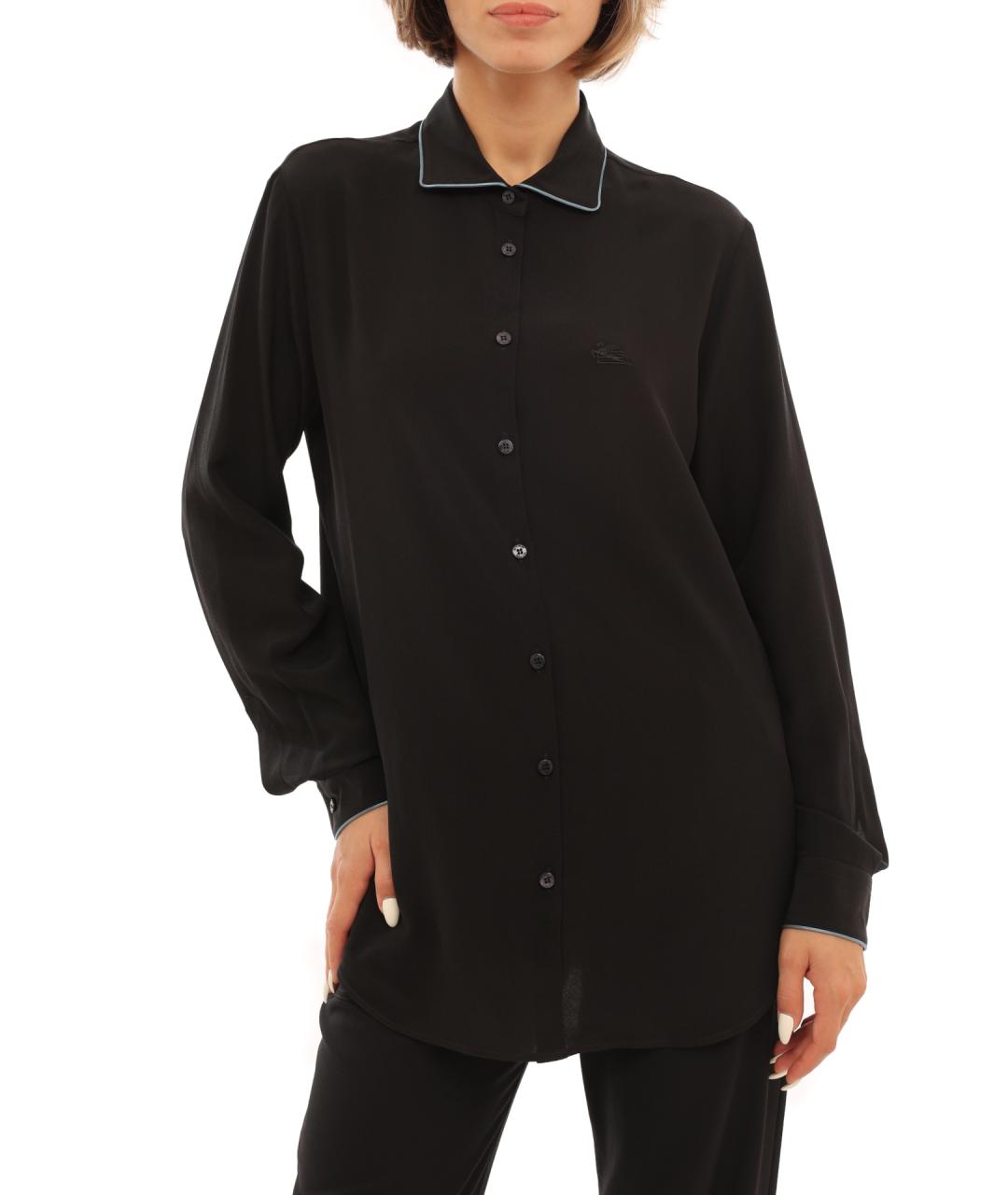 ETRO Черная шелковая рубашка, фото 1