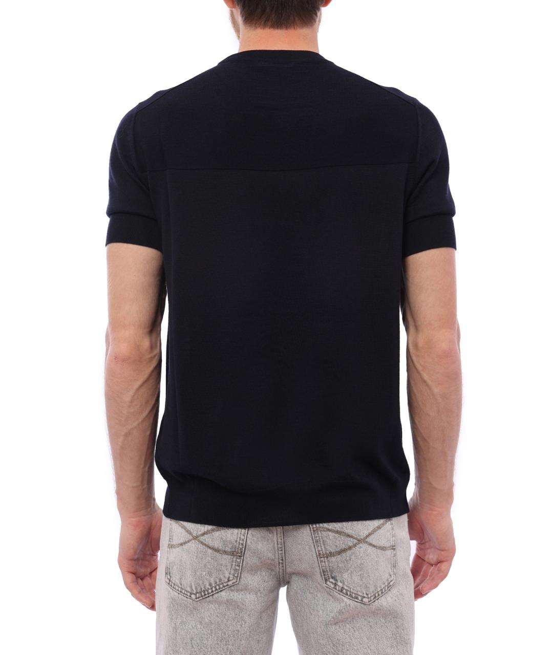 JIL SANDER Темно-синяя футболка, фото 4