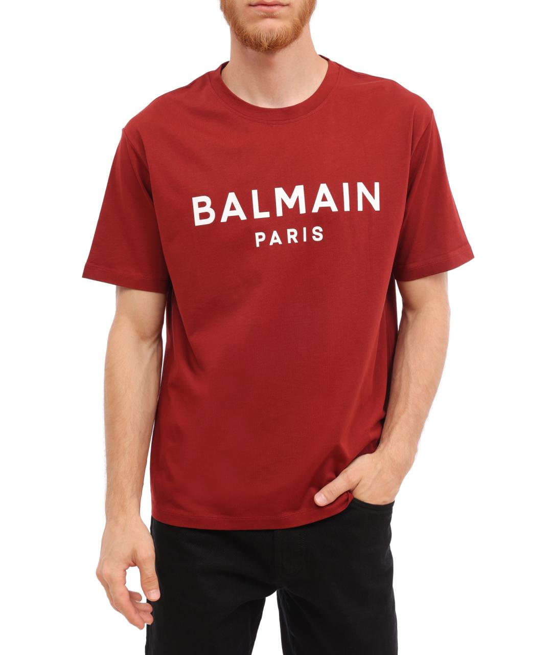 BALMAIN Красная футболка, фото 1
