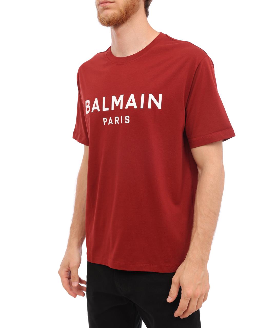 BALMAIN Красная футболка, фото 3