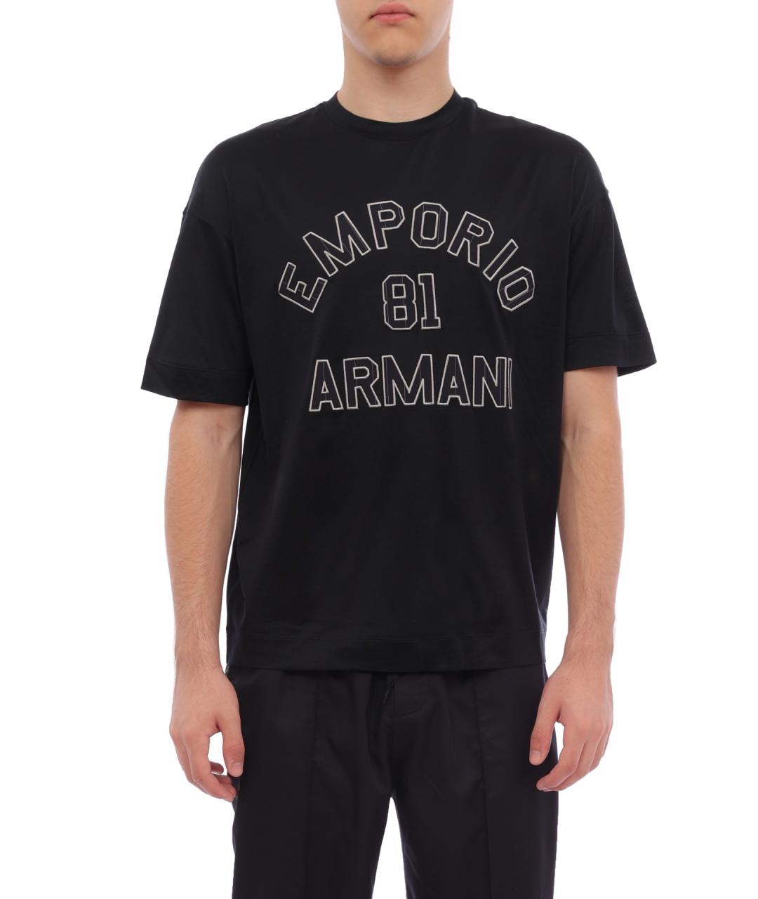 EMPORIO ARMANI Синяя футболка, фото 1