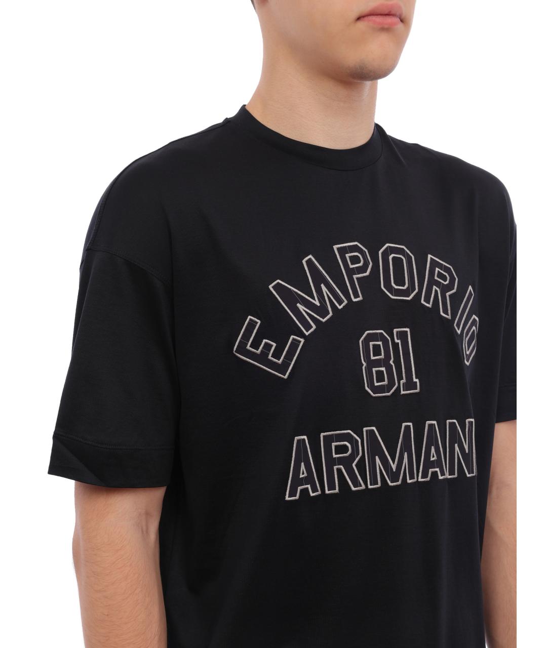 EMPORIO ARMANI Синяя футболка, фото 4