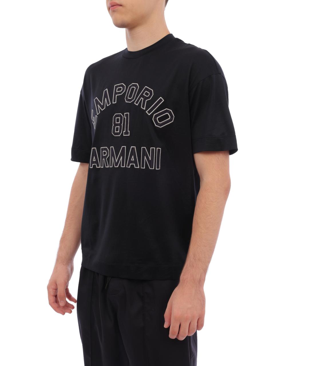 EMPORIO ARMANI Синяя футболка, фото 3