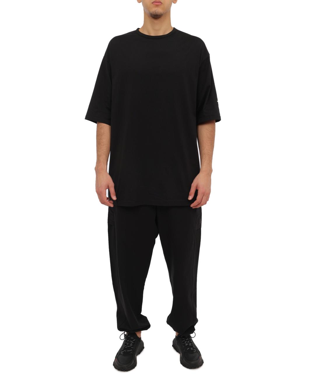 Y-3 Черная хлопковая футболка, фото 1