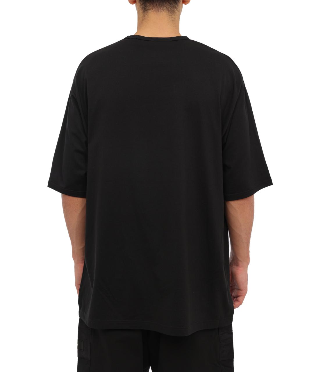 Y-3 Черная хлопковая футболка, фото 5