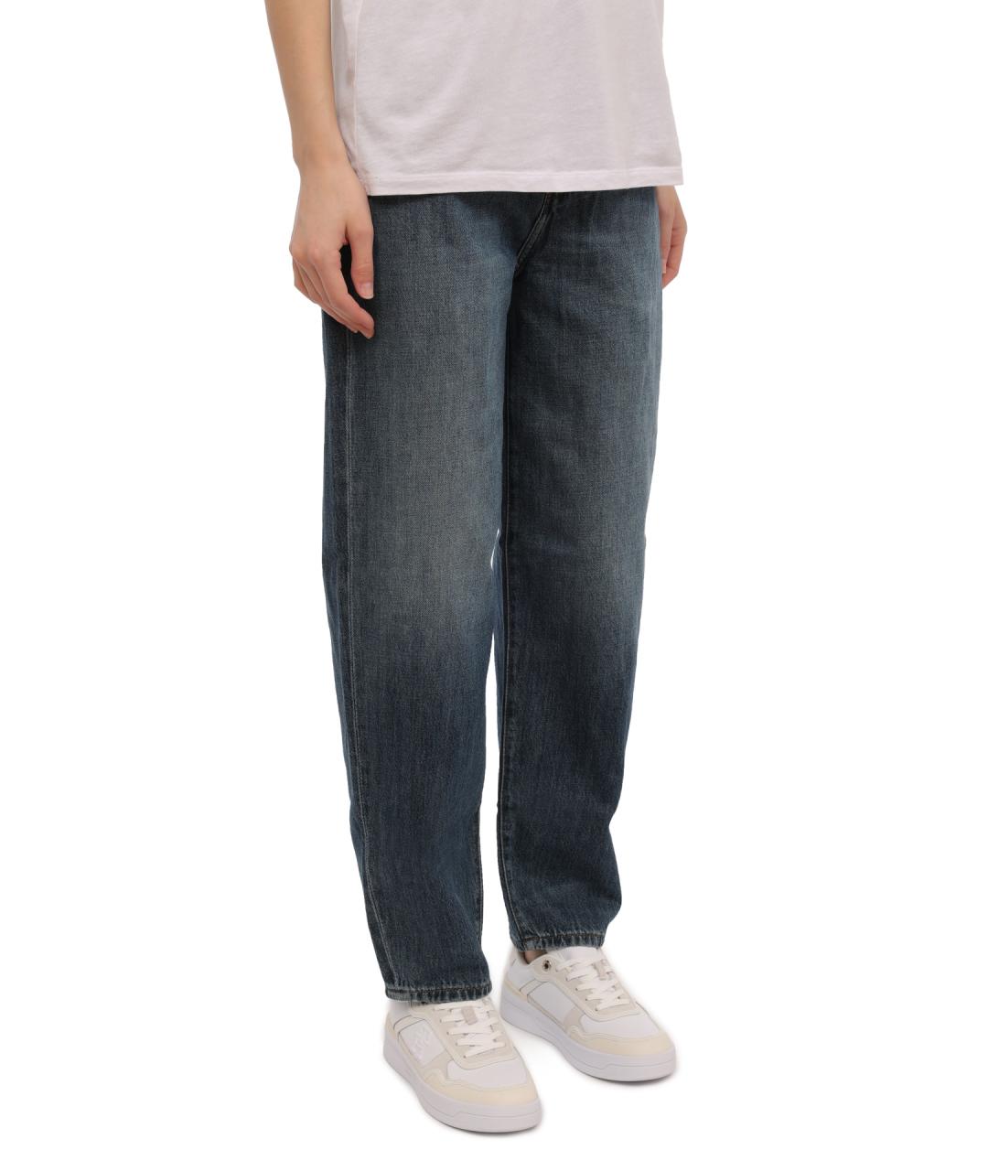 TOMMY HILFIGER Синие хлопковые прямые джинсы, фото 3