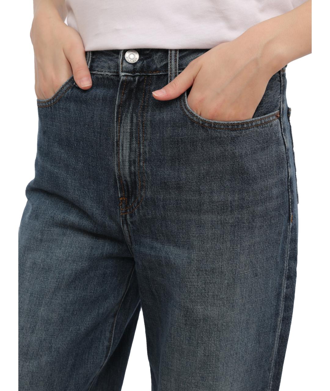 TOMMY HILFIGER Синие хлопковые прямые джинсы, фото 5