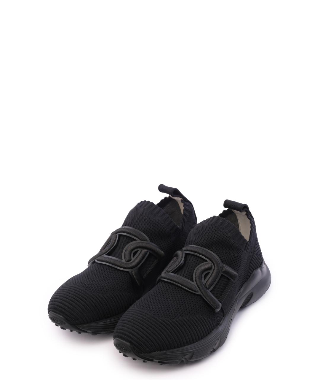 TOD'S Черные текстильные кроссовки, фото 2