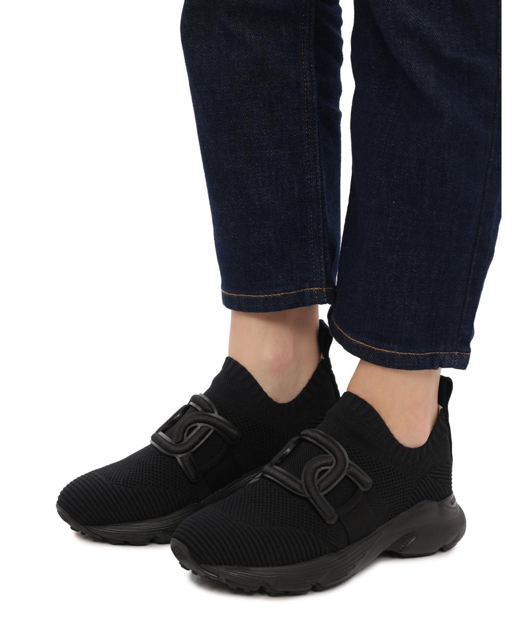 TOD'S Черные текстильные кроссовки, фото 7