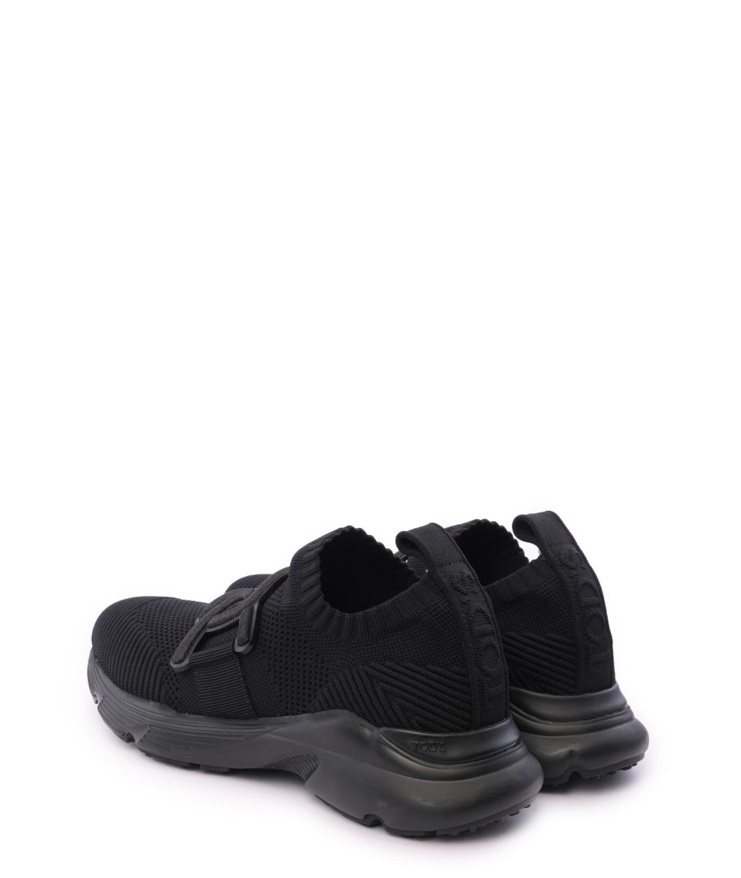 TOD'S Черные текстильные кроссовки, фото 3
