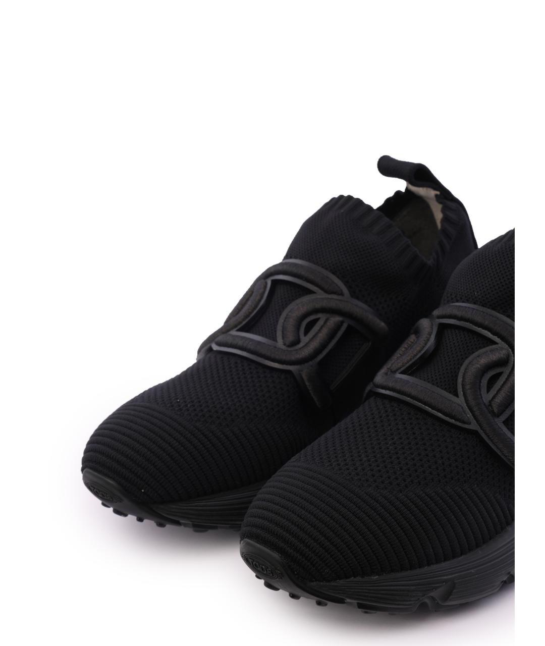 TOD'S Черные текстильные кроссовки, фото 6