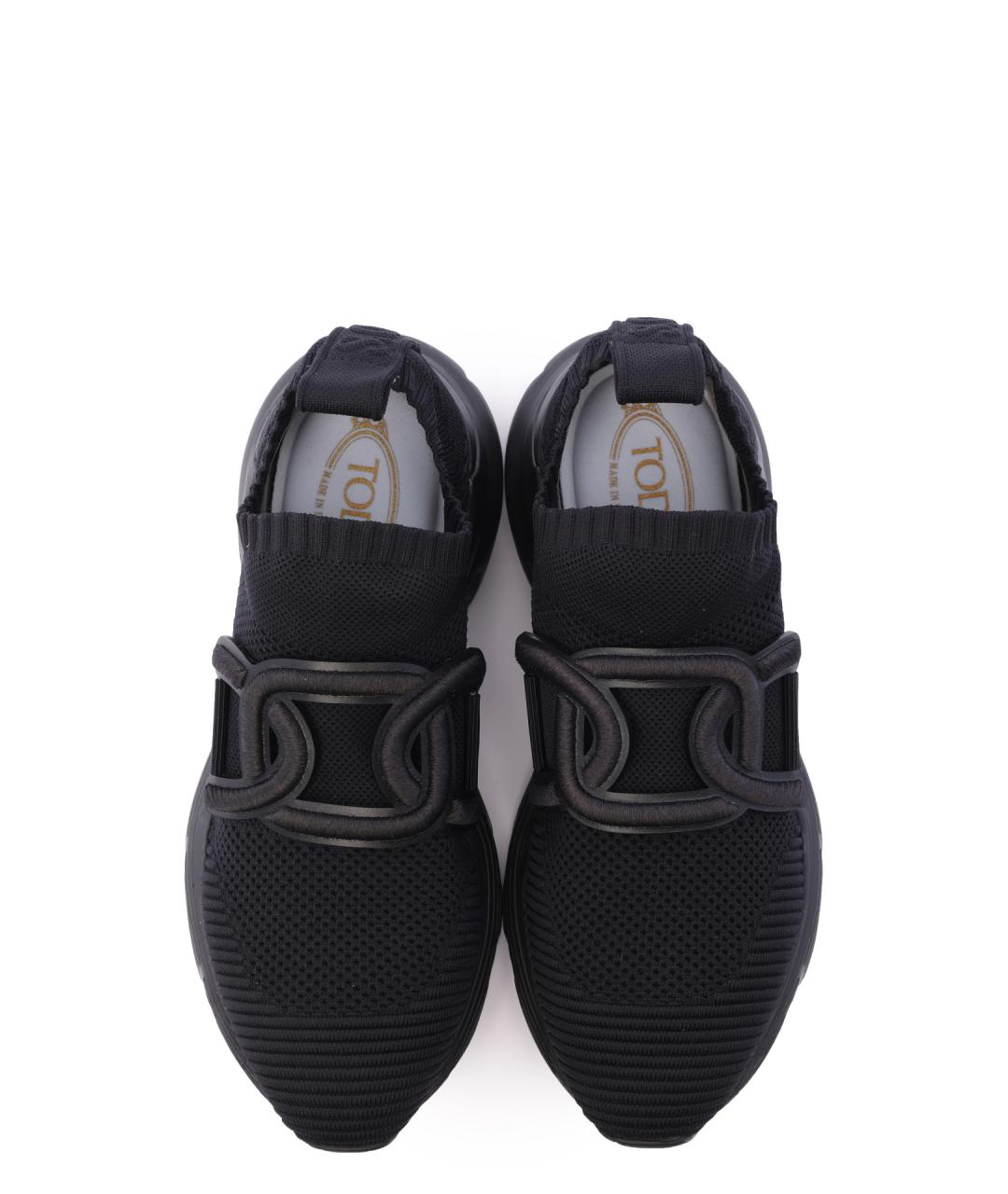 TOD'S Черные текстильные кроссовки, фото 5