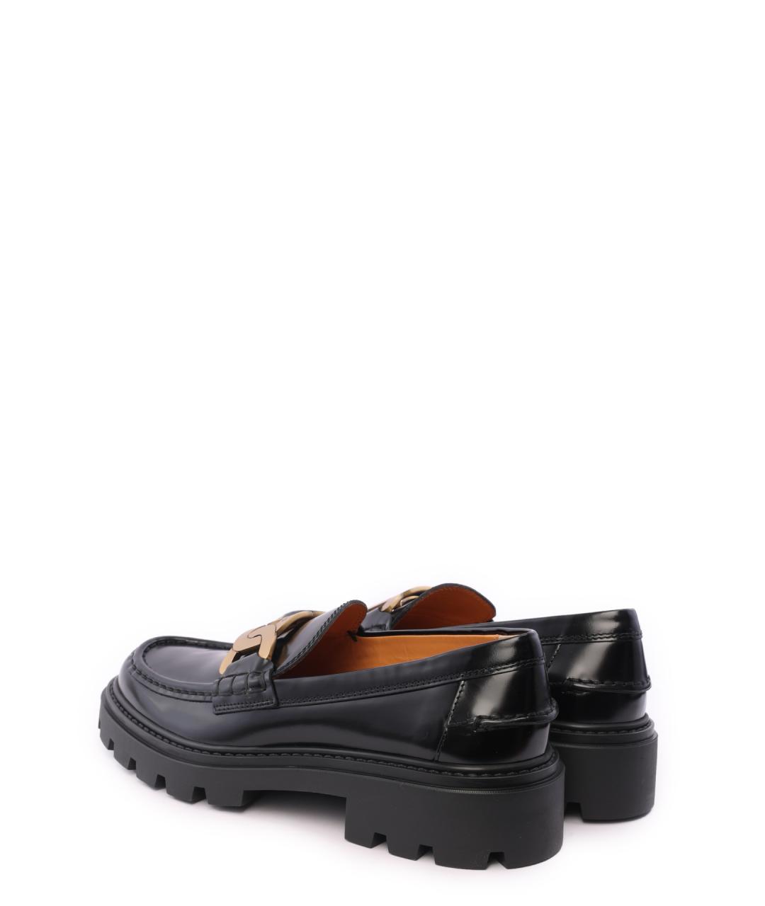TOD'S Черные кожаные лоферы, фото 3