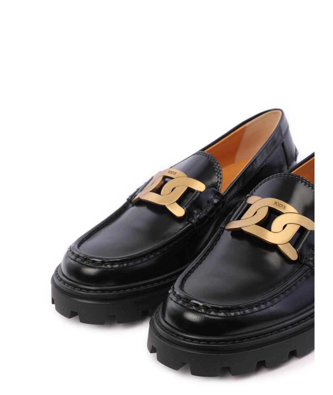 TOD'S Черные кожаные лоферы, фото 6