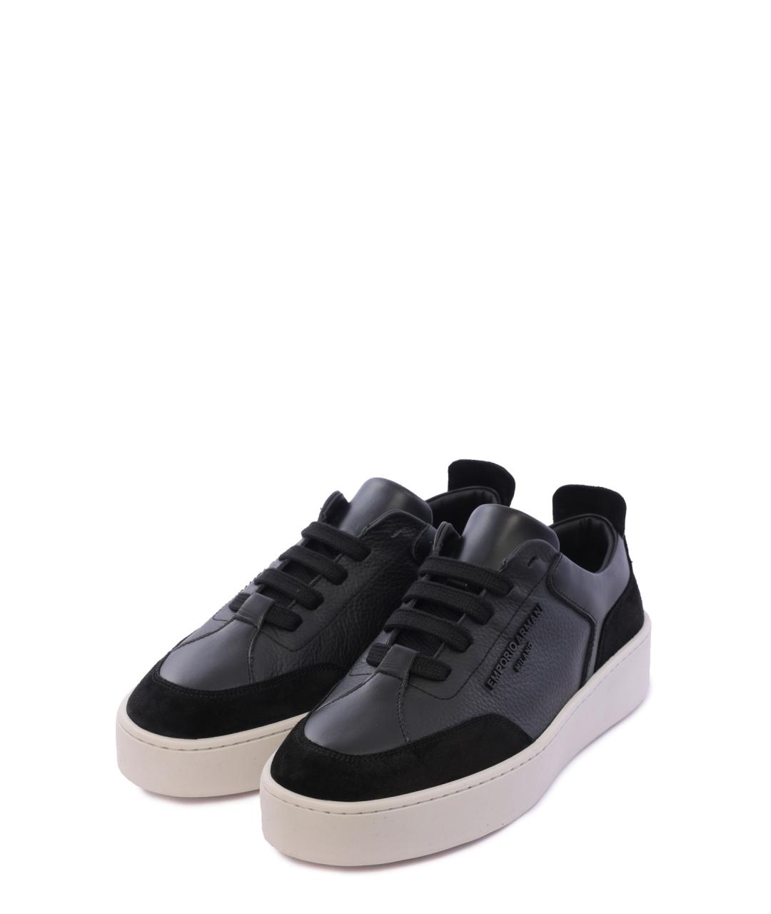 EMPORIO ARMANI Черные кеды, фото 2