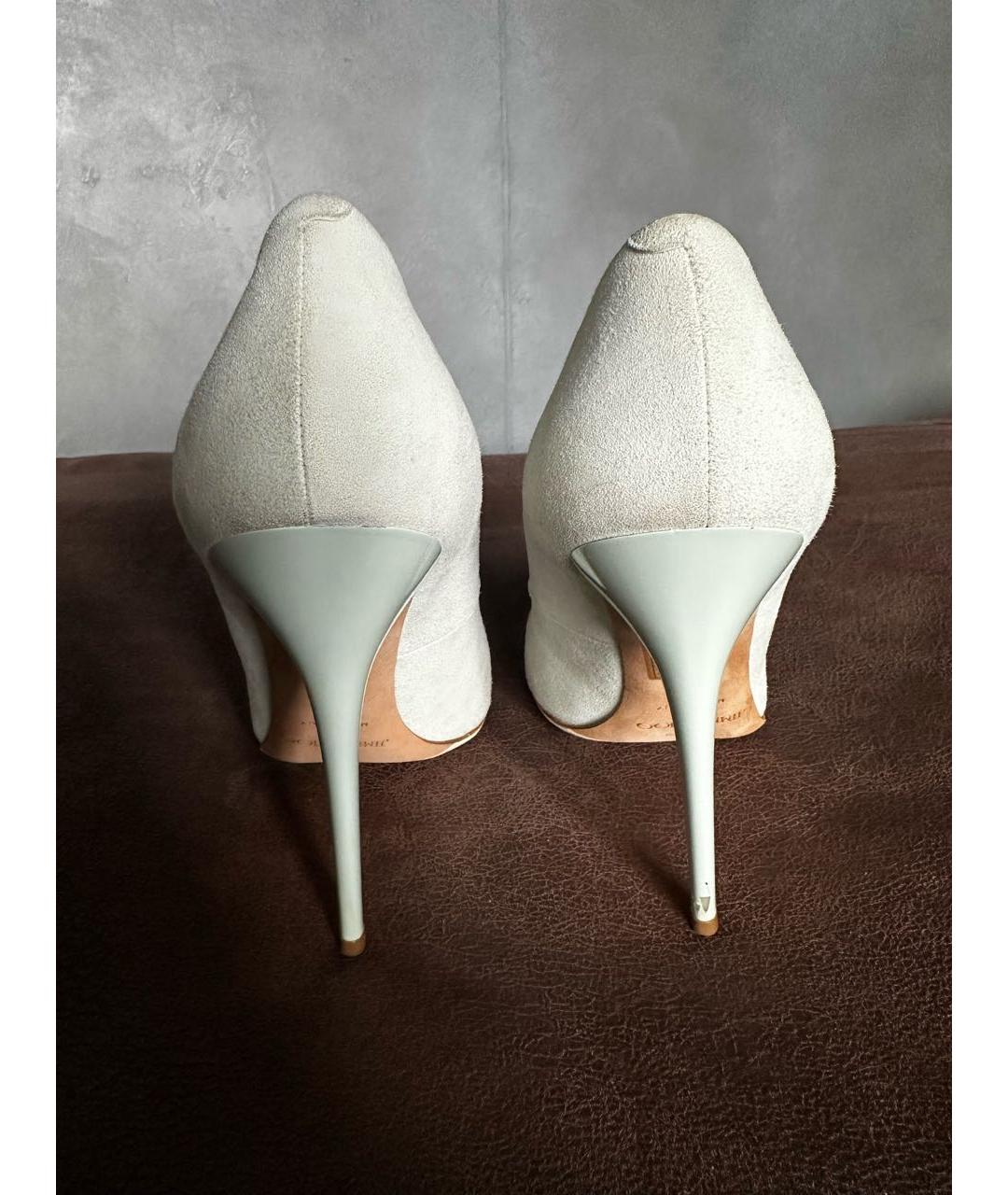 JIMMY CHOO Салатовые замшевые туфли, фото 8