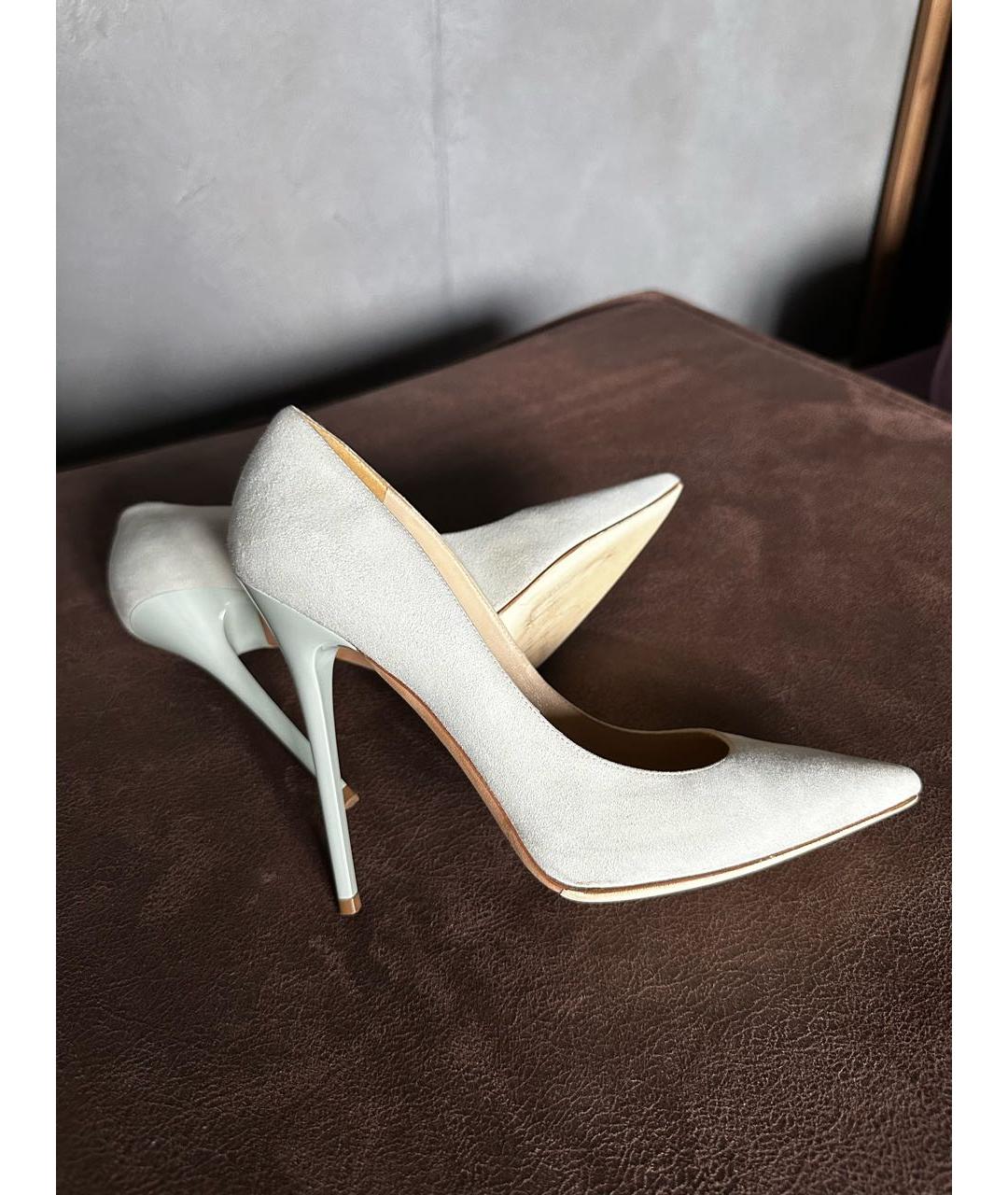 JIMMY CHOO Салатовые замшевые туфли, фото 5