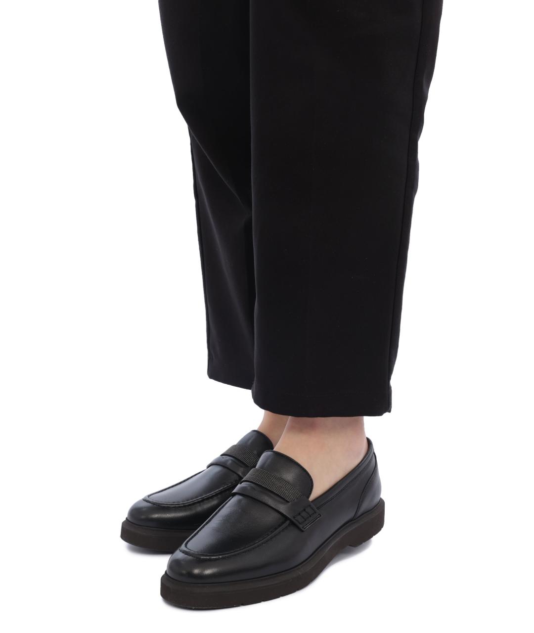 BRUNELLO CUCINELLI Черные кожаные лоферы, фото 7