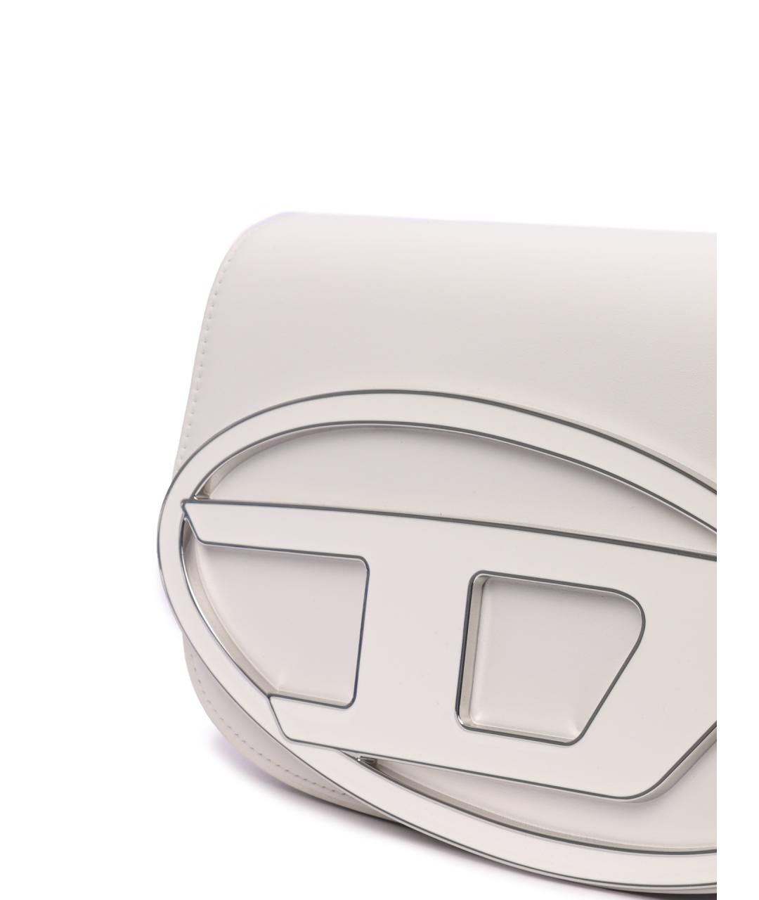 DIESEL Белая кожаная сумка через плечо, фото 5