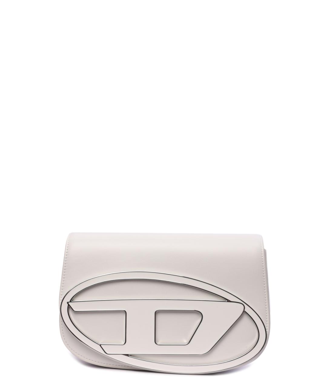 DIESEL Белая кожаная сумка через плечо, фото 3