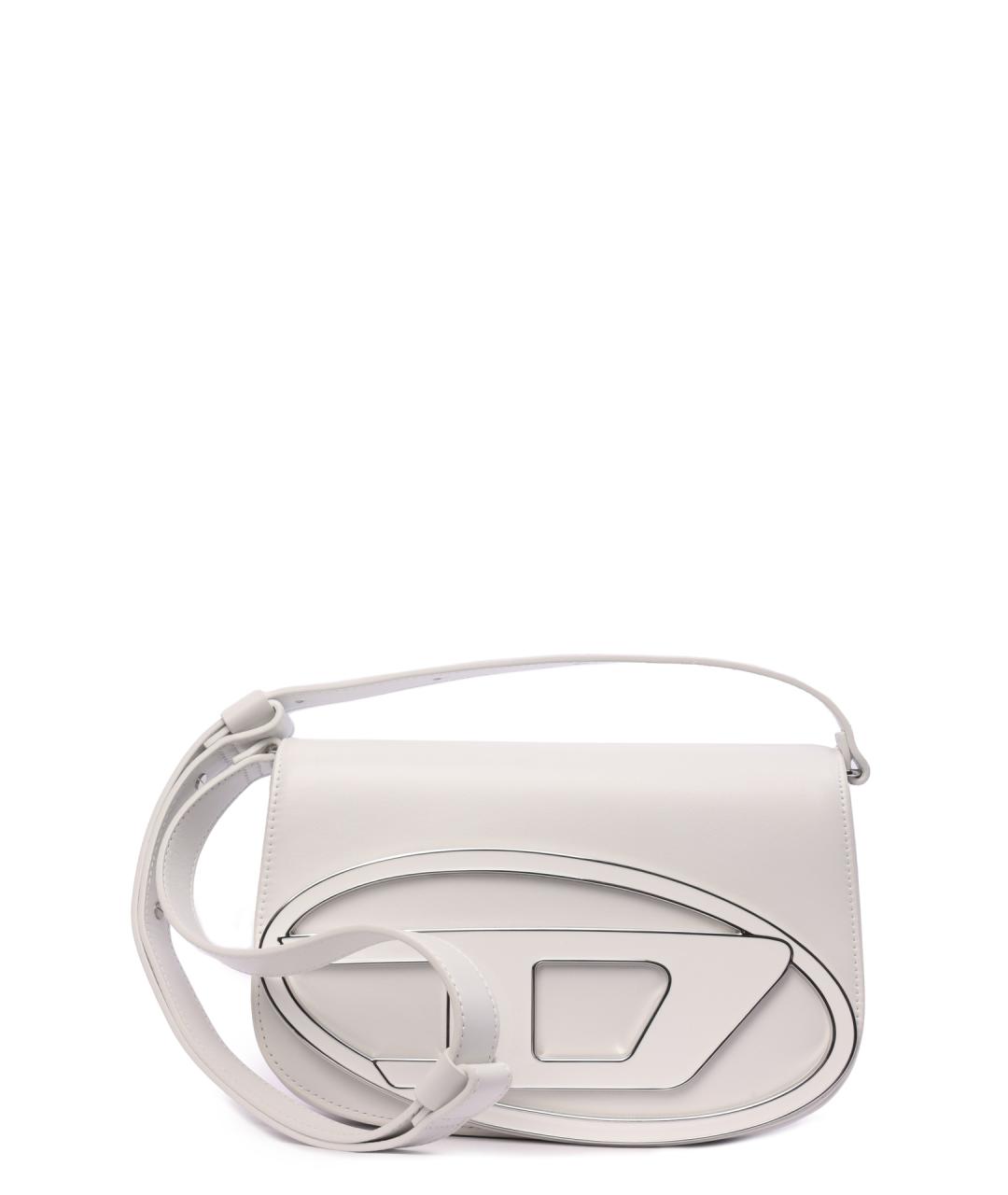 DIESEL Белая кожаная сумка через плечо, фото 1
