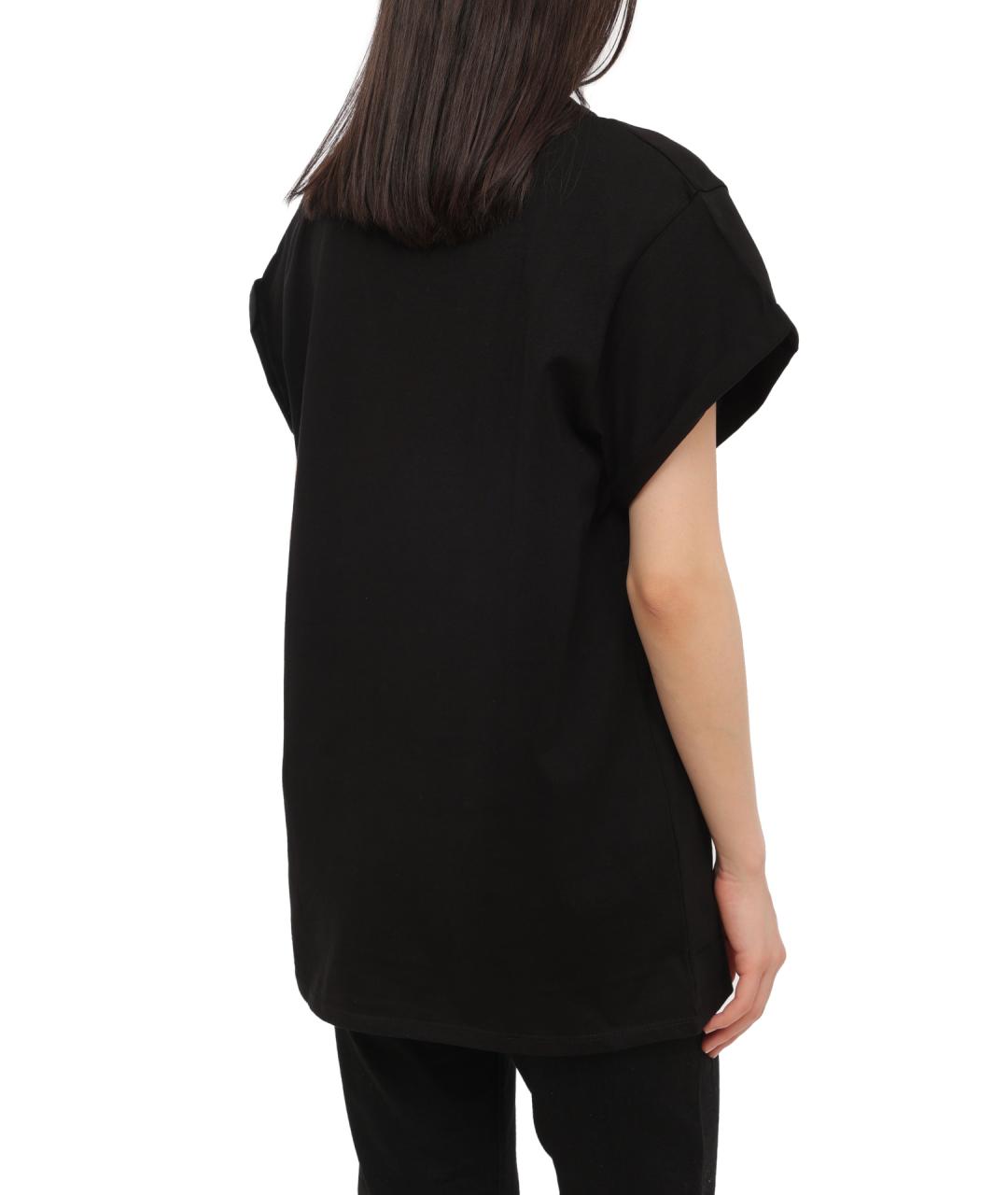 PINKO Черная хлопковая футболка, фото 6