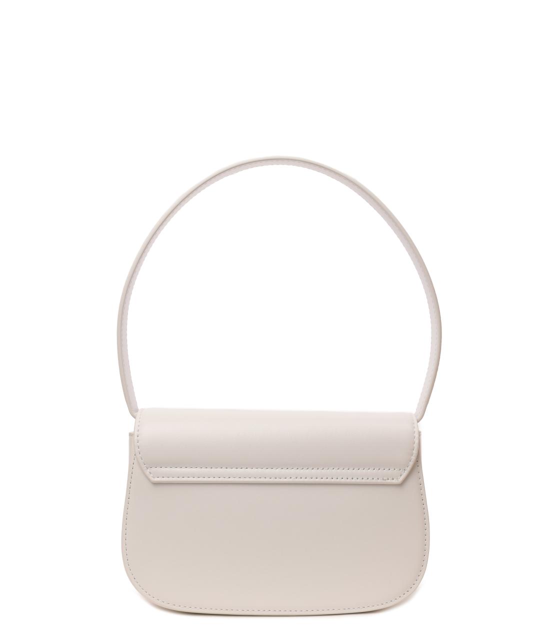 DIESEL Белая кожаная сумка через плечо, фото 2