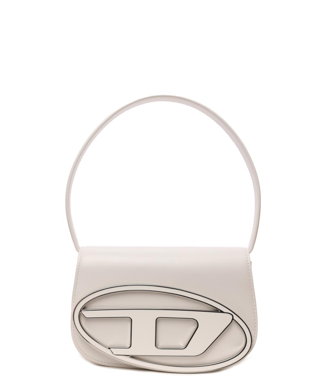 DIESEL Белая кожаная сумка через плечо, фото 1