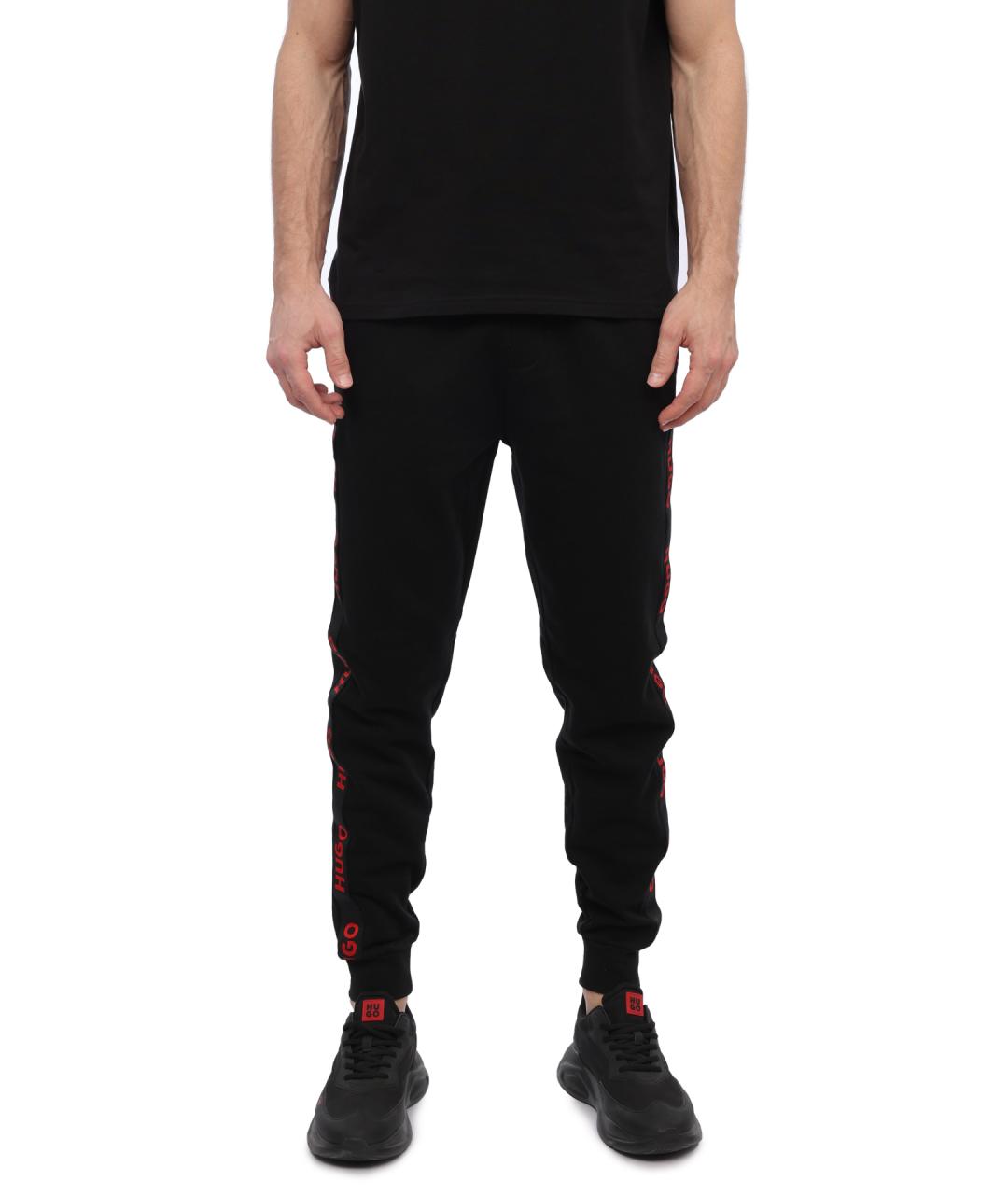 HUGO Черные хлопковые повседневные брюки, фото 1