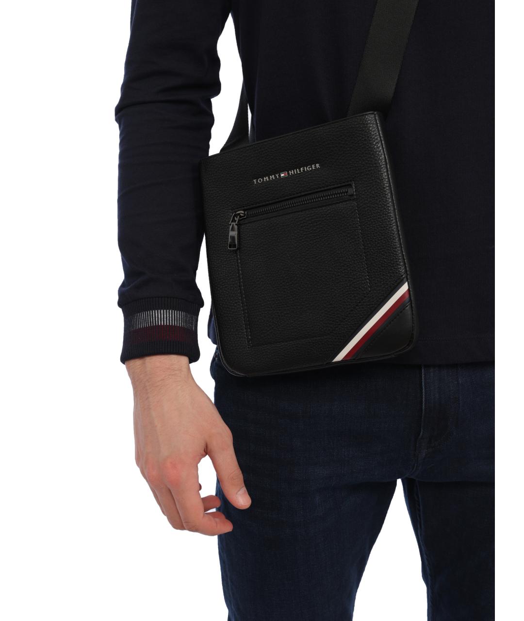 TOMMY HILFIGER Черная сумка на плечо, фото 5