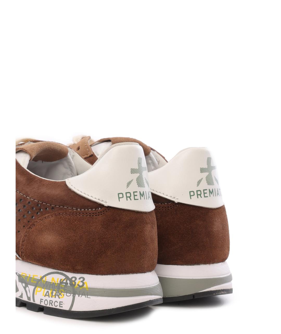 PREMIATA Коричневые замшевые низкие кроссовки / кеды, фото 6