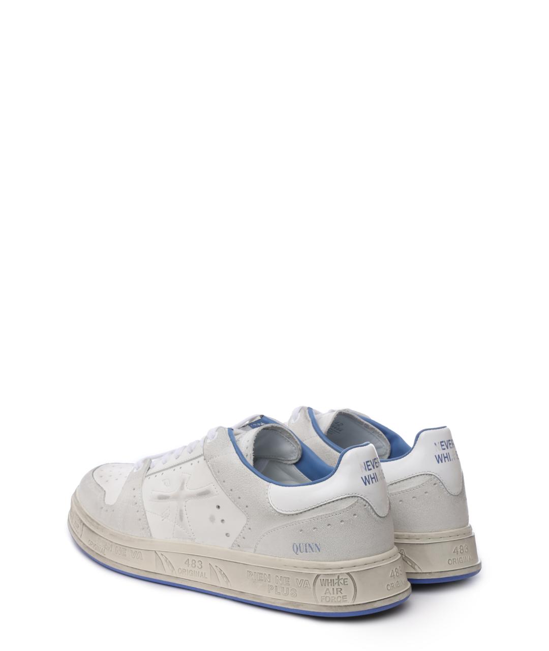 PREMIATA Белые кожаные низкие кроссовки / кеды, фото 3