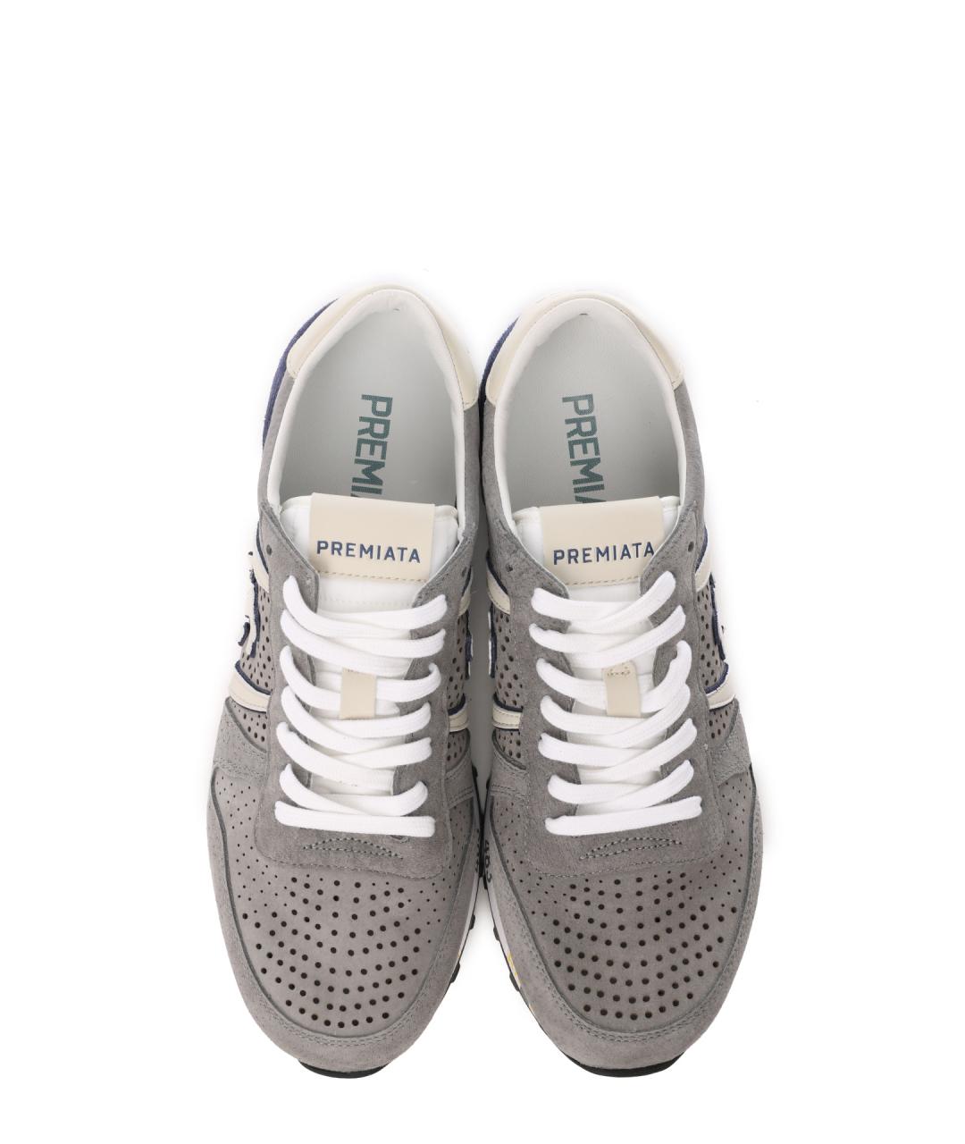 PREMIATA Серые замшевые низкие кроссовки / кеды, фото 5