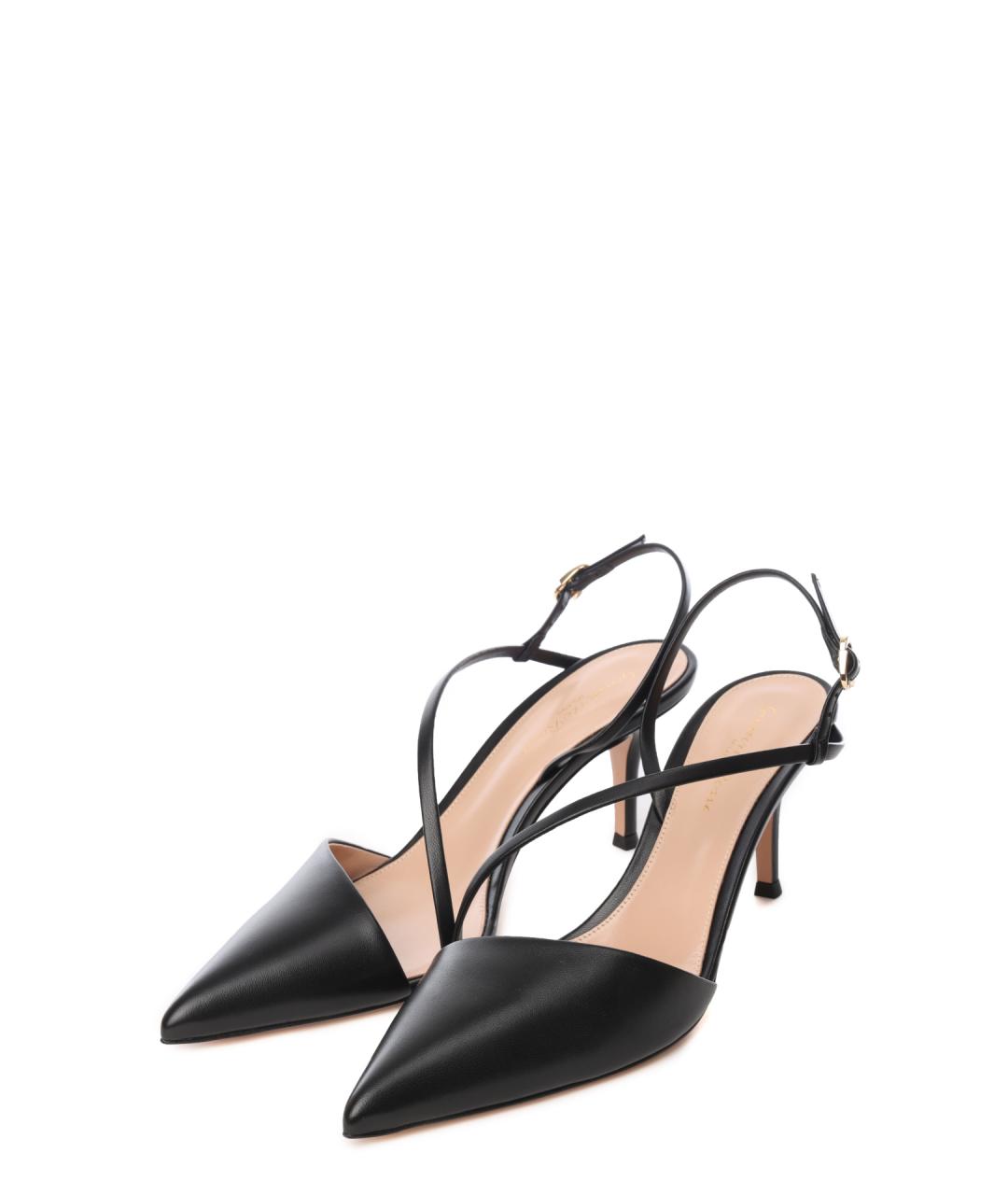 GIANVITO ROSSI Черные кожаные туфли, фото 2