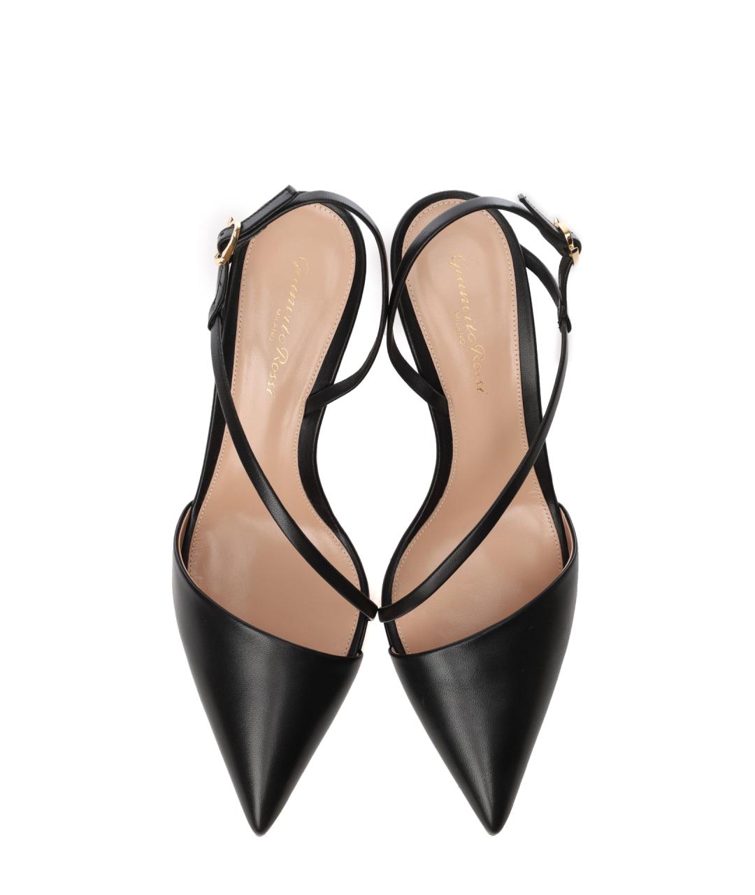 GIANVITO ROSSI Черные кожаные туфли, фото 4