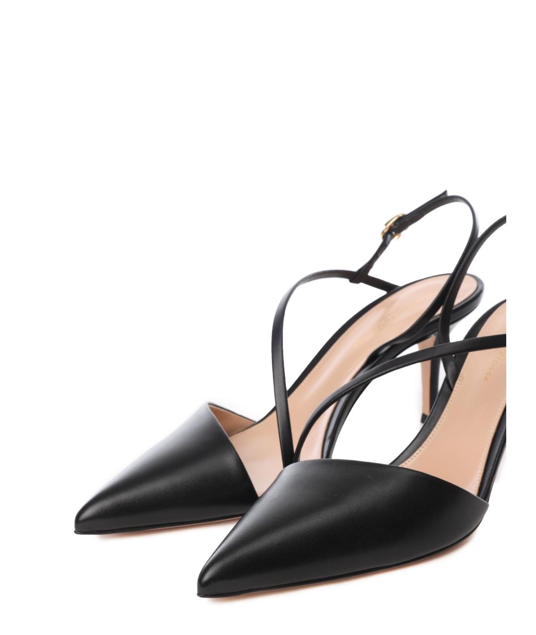 GIANVITO ROSSI Черные кожаные туфли, фото 5