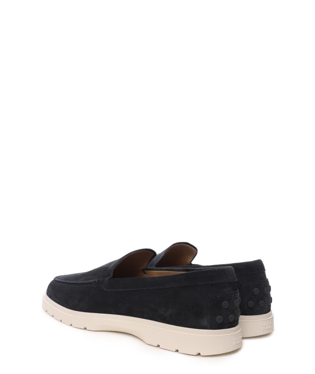 TOD'S Темно-синие замшевые лоферы, фото 3