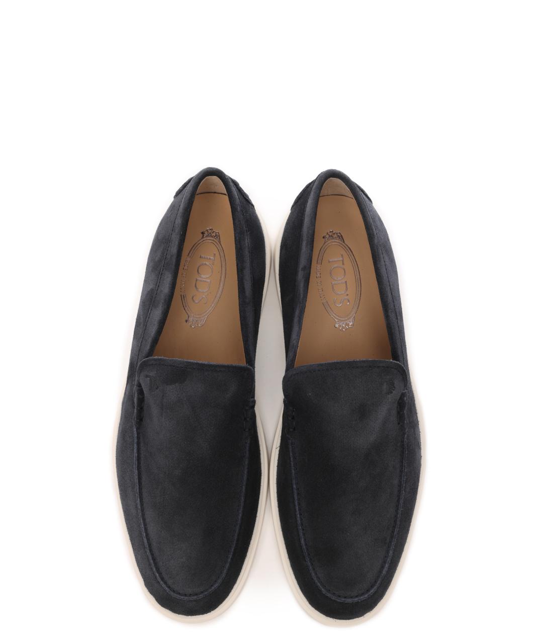TOD'S Темно-синие замшевые лоферы, фото 5